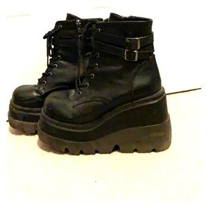 Demonia Technopagan platform boots worn only once
